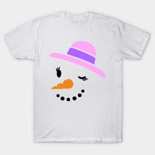 Winking Snow Woman T-Shirt
